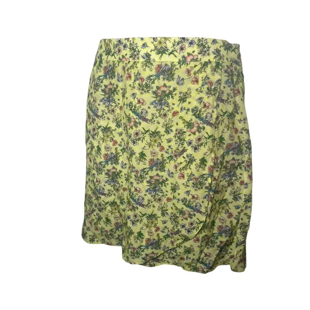 Zadig & Voltaire NWT Joseline Floral Print Mini Skirt Yellow Size Small - Picture 4 of 7